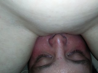 Redhead Destiny Reed creampie Cleanup and Swallow by hubby